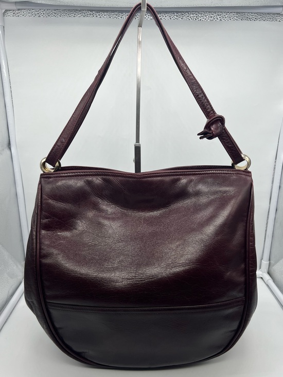 Bottega Veneta Handbags - BOTTEGA VENETA VINTAGE Oxblood Red Smooth Leather Double Strap Shoulder Bag Hobo